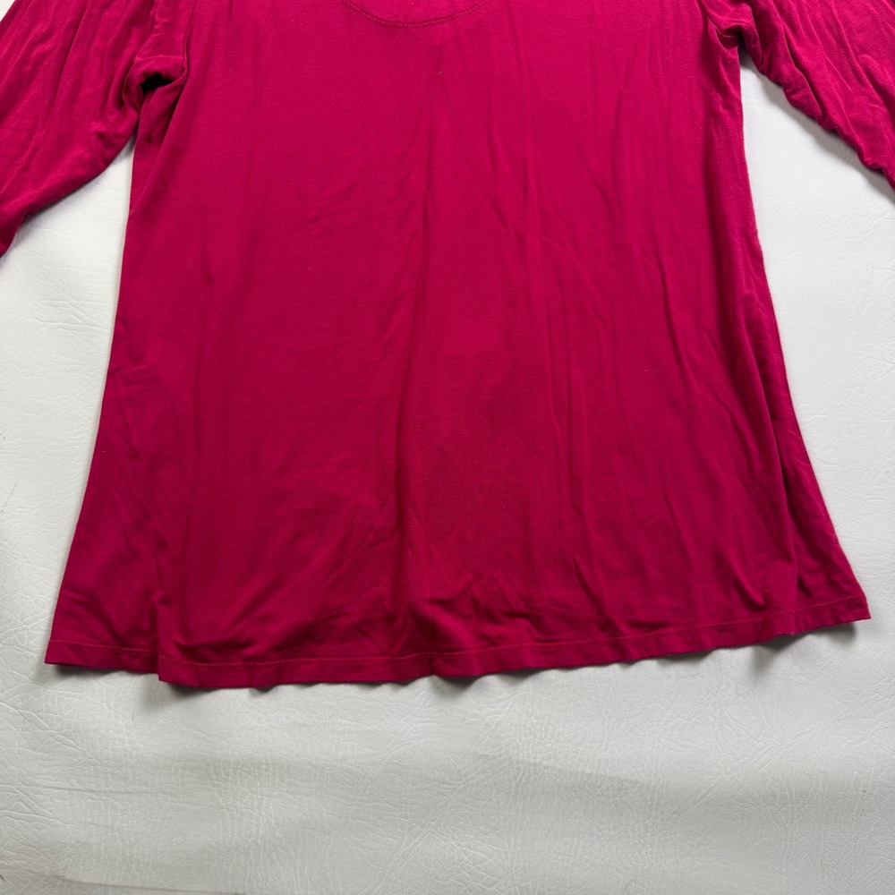 Johnny Was Womens Pink Bamboo Viscose V-Neck Long Sleeve Top T16321-9 Small - Picture 10 of 13